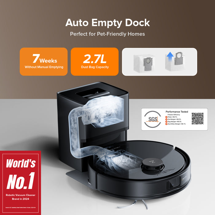 robotický vysavač a mop roborock q10 x5 s automatickým vyprazdňováním doku