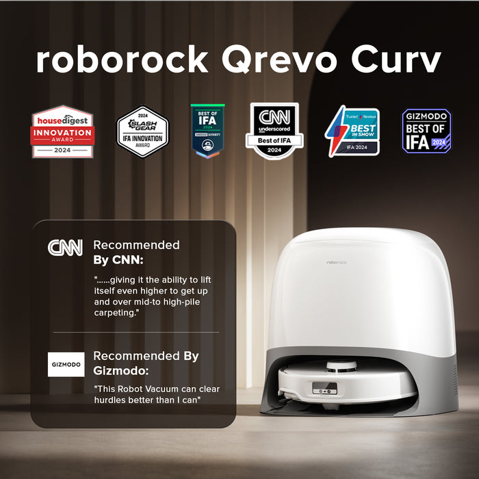 robotický vysavač roborock qrevo curv s multifunkčním dokem 3.0
