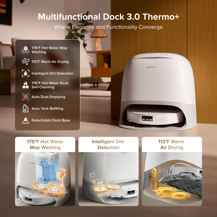 robotický vysavač roborock qrevo curvx s multifunkčním dokem 3.0 thermo